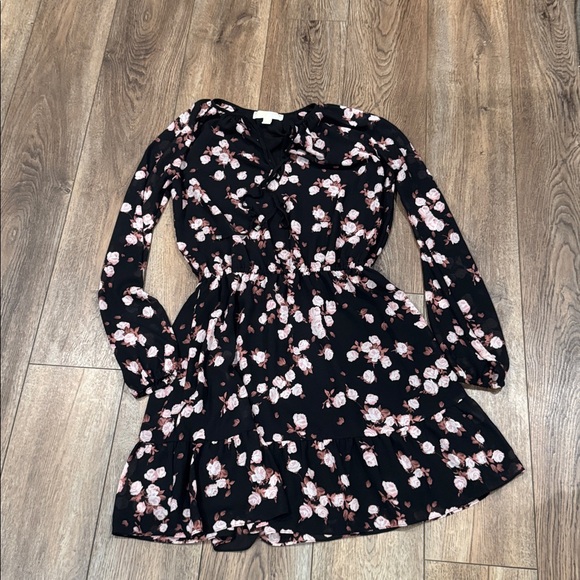 Michael Kors Floral Long Sleeve Dress - Picture 1 of 3